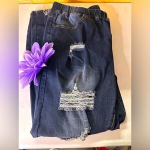 Shein Plus pull on jeans